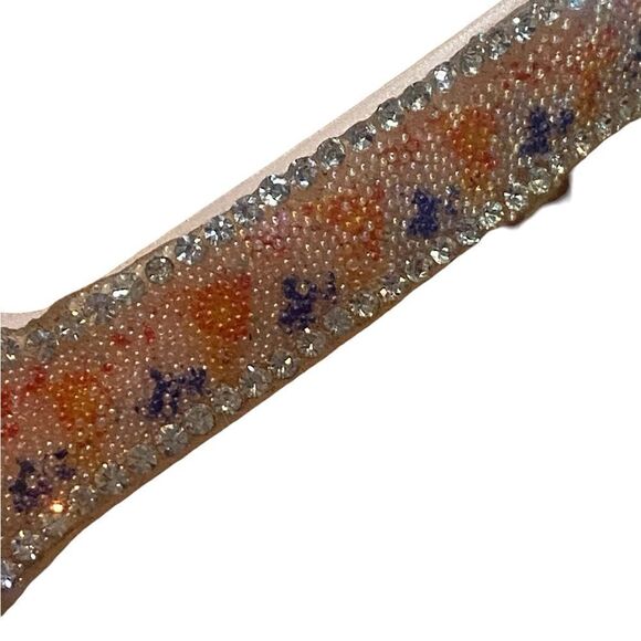 Aloha Island Women 10M Tan/Rhinestones / Flip Flops Medallion at Toe Post - Picture 2 of 9